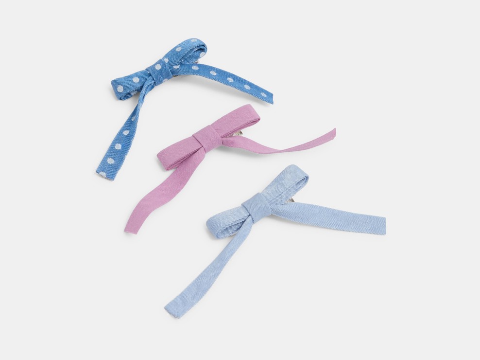 2 barrettes nœud fantaisie bleu Fille 2