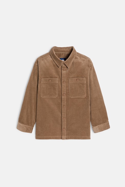 Hemdjacke aus Cordstoff einfarbig braun Jungen 1