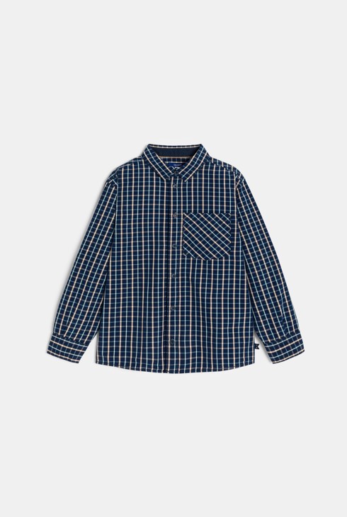 Camisa de quadres blau marí nen 2