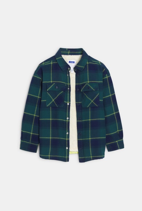 Surchemise à carreaux intérieur Serpha bleu Garçon