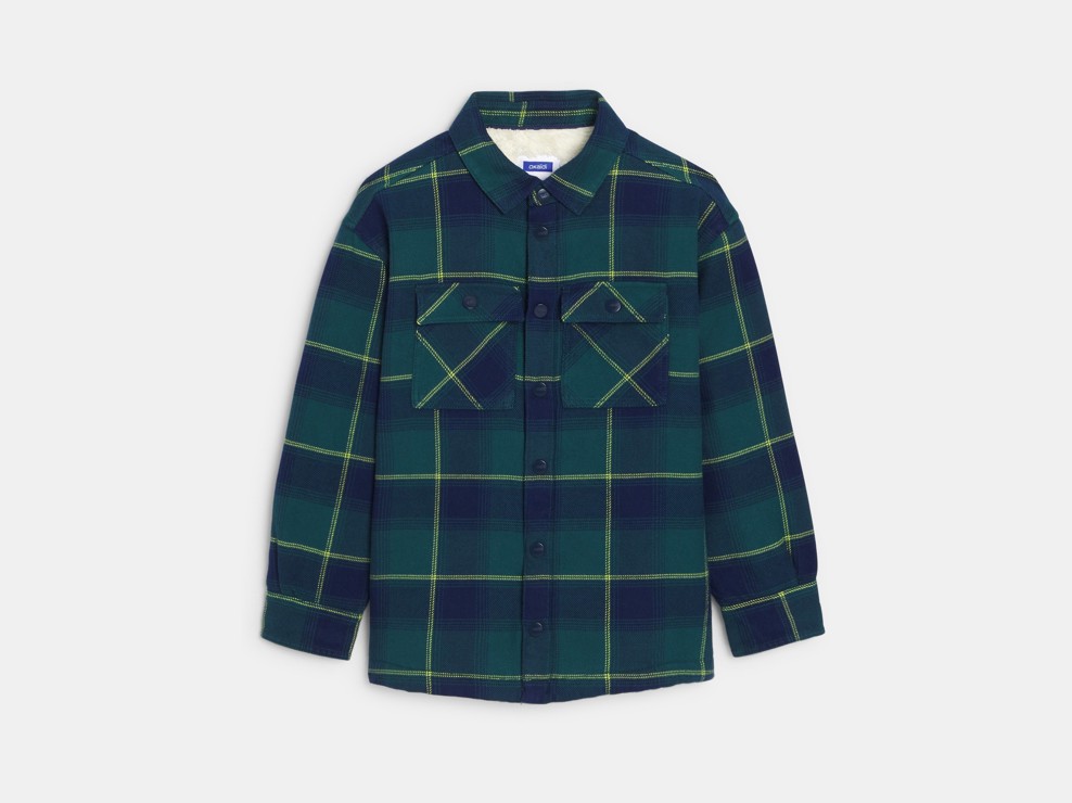 Surchemise à carreaux intérieur Serpha bleu Garçon 2