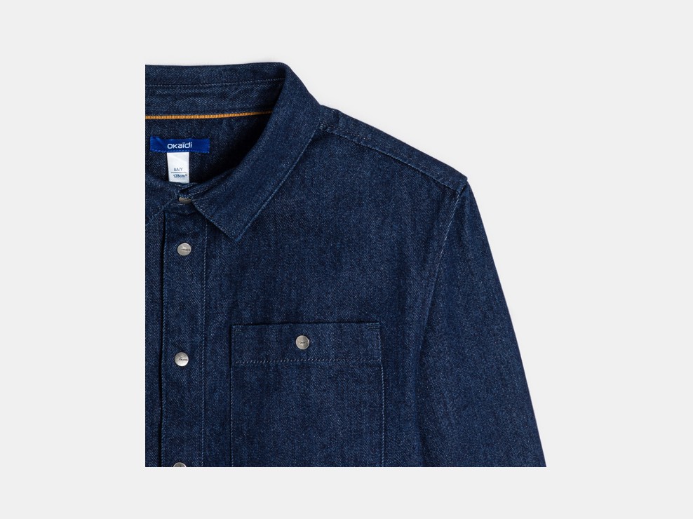 Hemd aus Raw Denim blau Jungen 2