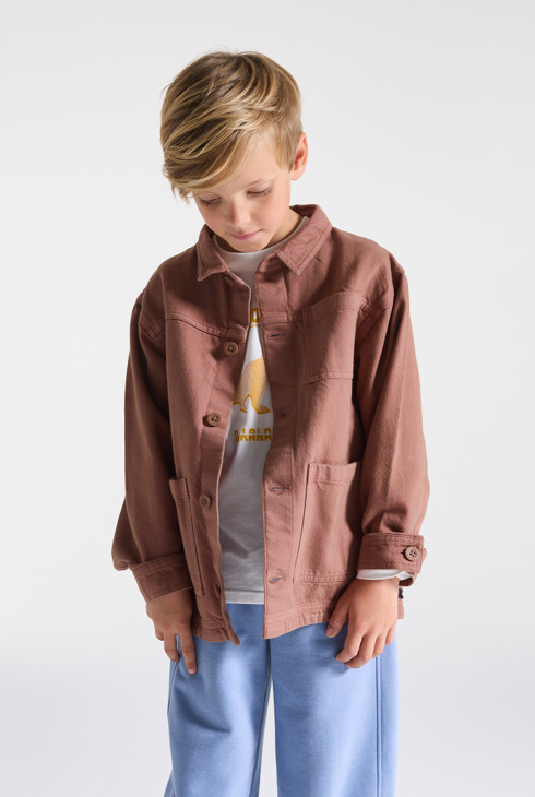 Worker-Jeansjacke braun Jungen 2