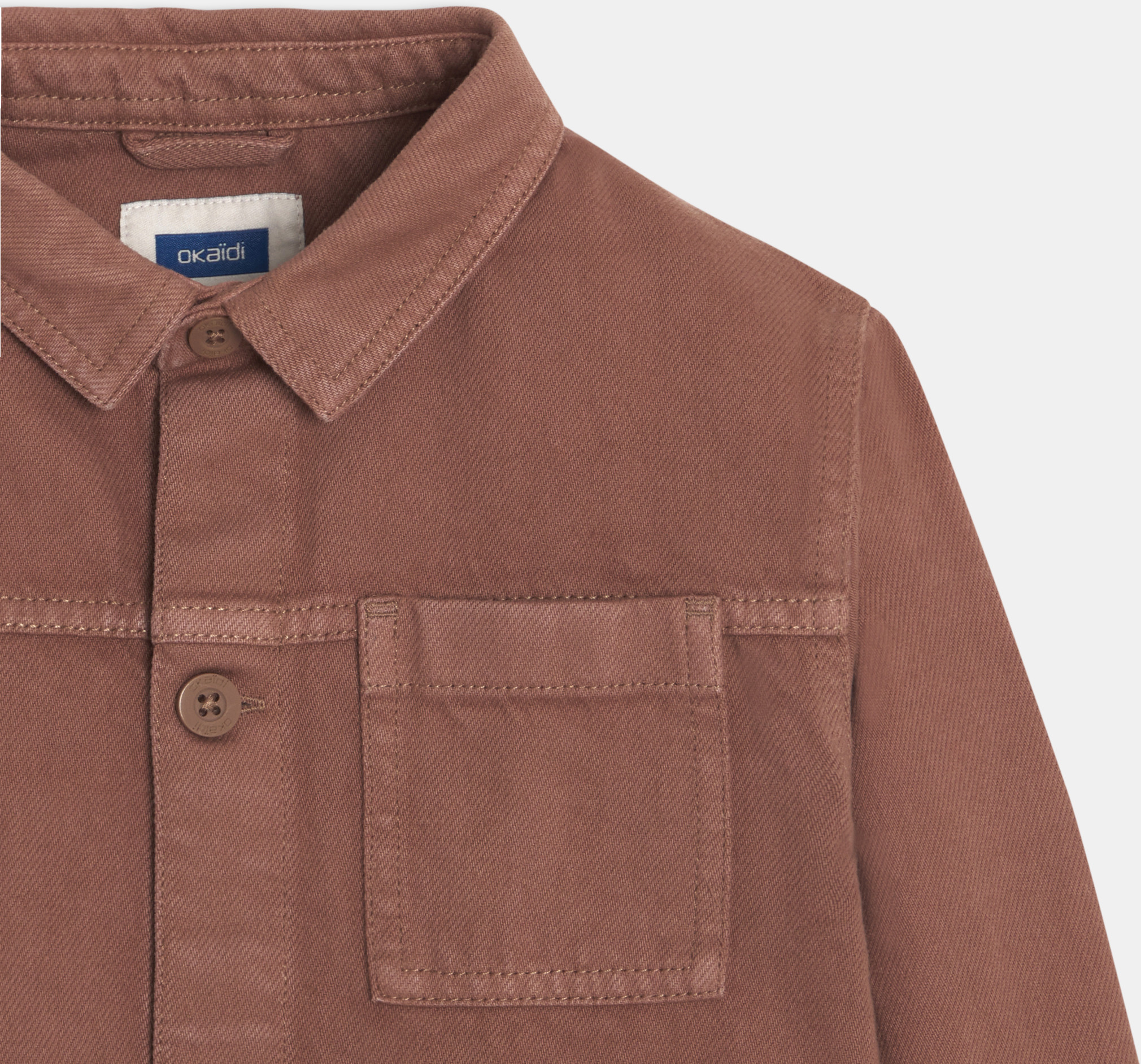 Veste denim worker marron garçon