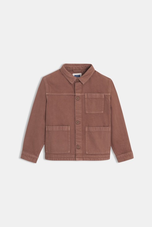 Giacca worker in denim marrone bambino 2