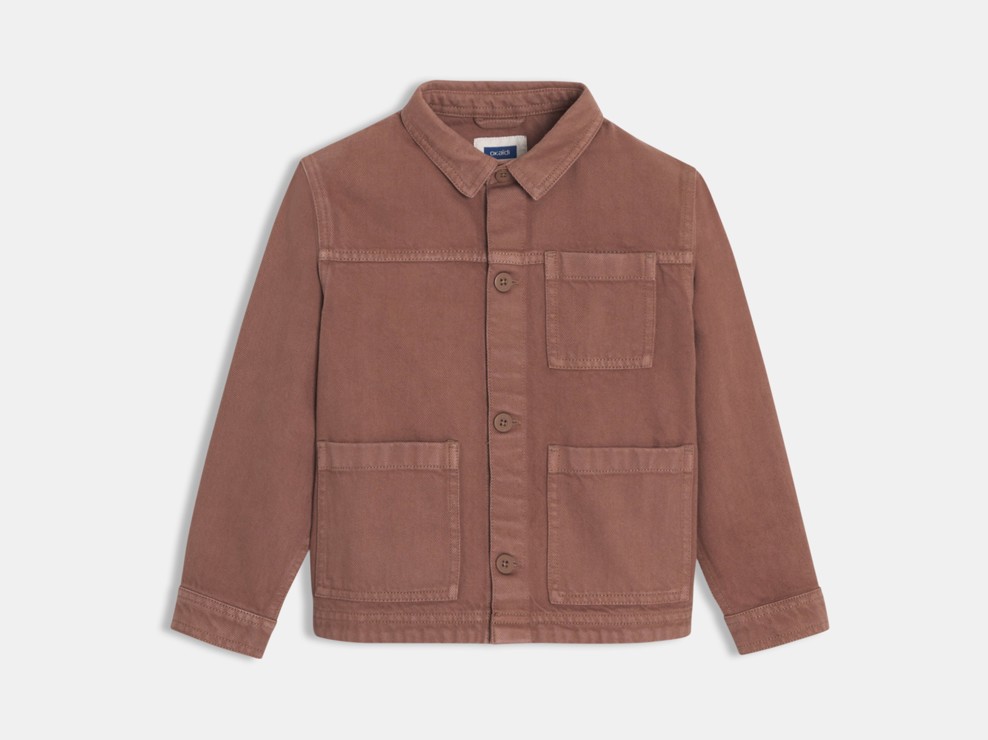 Veste denim worker marron garçon 2