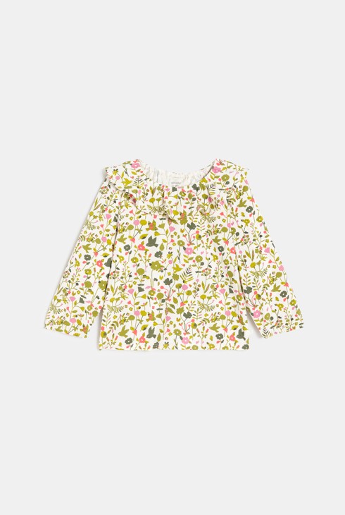 Blouse imprimée blanche bébé fille 1