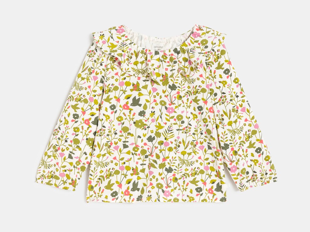 Blouse imprimée blanche bébé fille 1