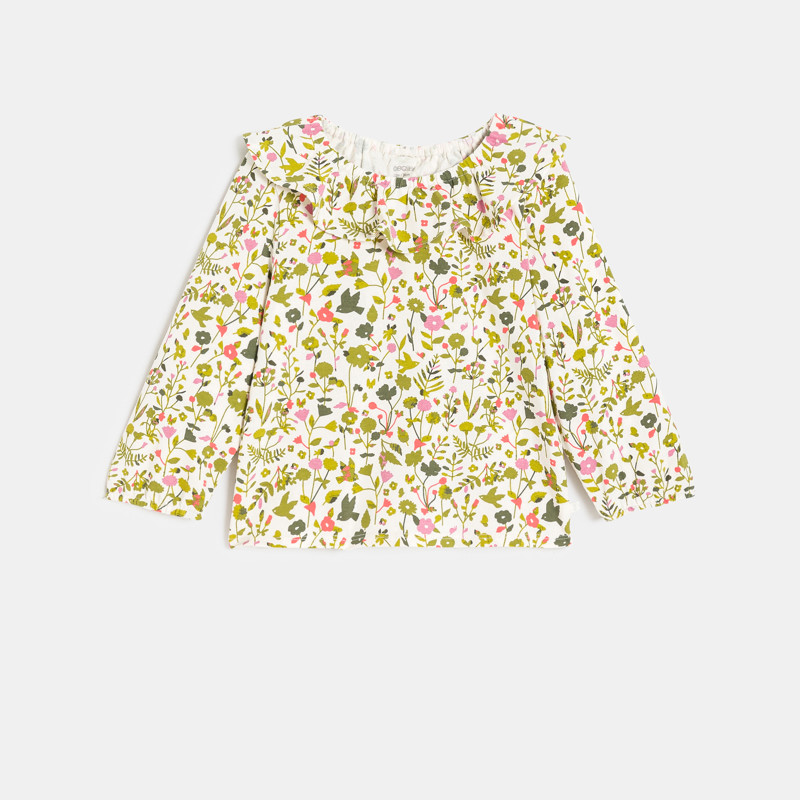 Bluse bedruckt weiß Kleinkind Mädchen