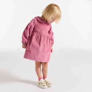 Kleid aus Cordstoff rosa Kleinkind Mädchen