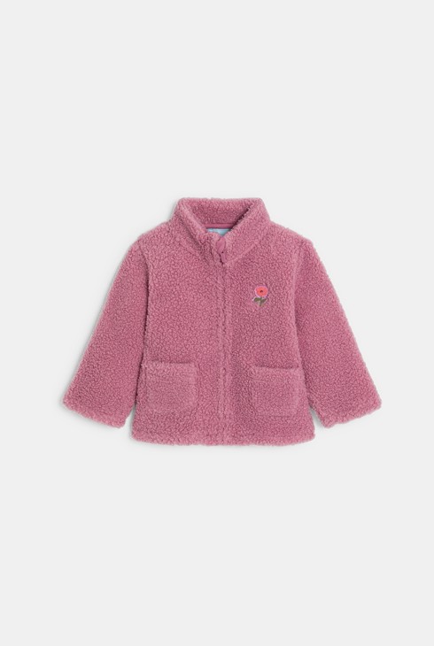 Veste polaire fille rose 1