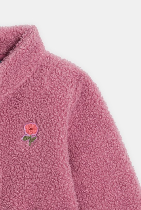Veste polaire fille rose