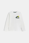 T-shirt blanc à motif garçon