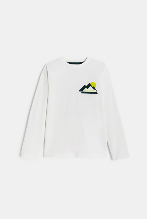 Camiseta con motivo blanca niño 1