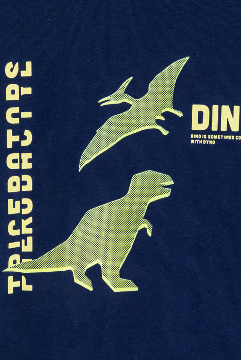 T-shirt dinosaure garçon bleu