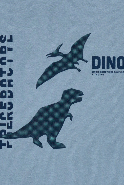 T-shirt manches longues dinosaure bleu Garçon