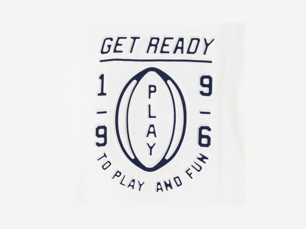 Weißes Langarm-T-Shirt mit Schriftzug für Jungen 2