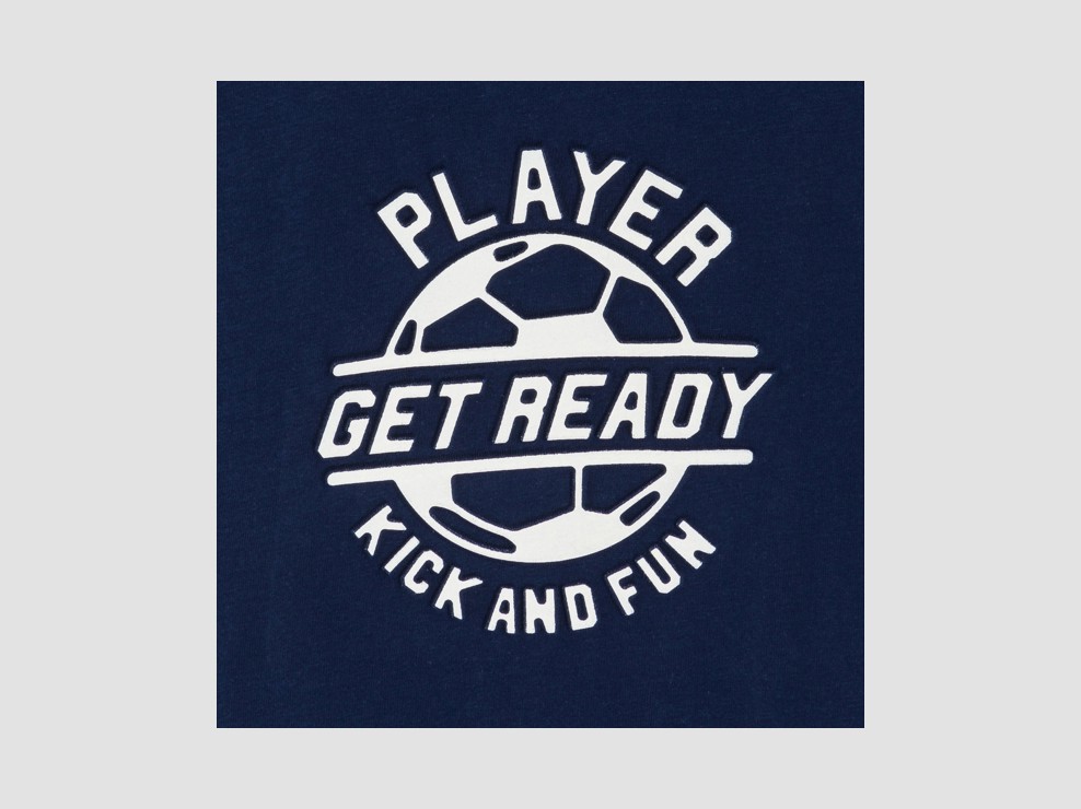 Marineblaues Langarm-T-Shirt mit Aufschrift Jungen 2