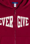 Sudadera con capucha y mensaje roja niño 2