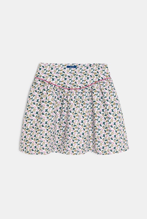 Siva suknja zvonastog kroja s uzorkom za djevojčice 2