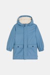 Parka à capuche doublée moumoute sherpa bleu Garçon