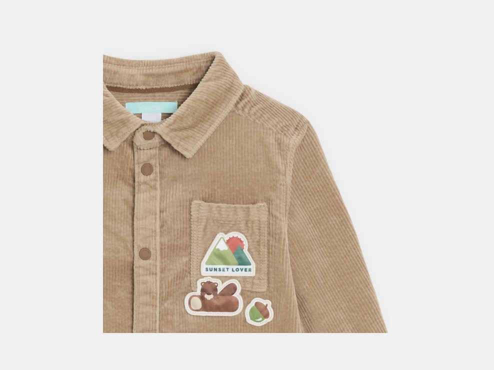 Hemdjacke Cord beige Kleinkind Junge 2