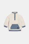 Sweat camionneur sherpa blanc bébé garçon