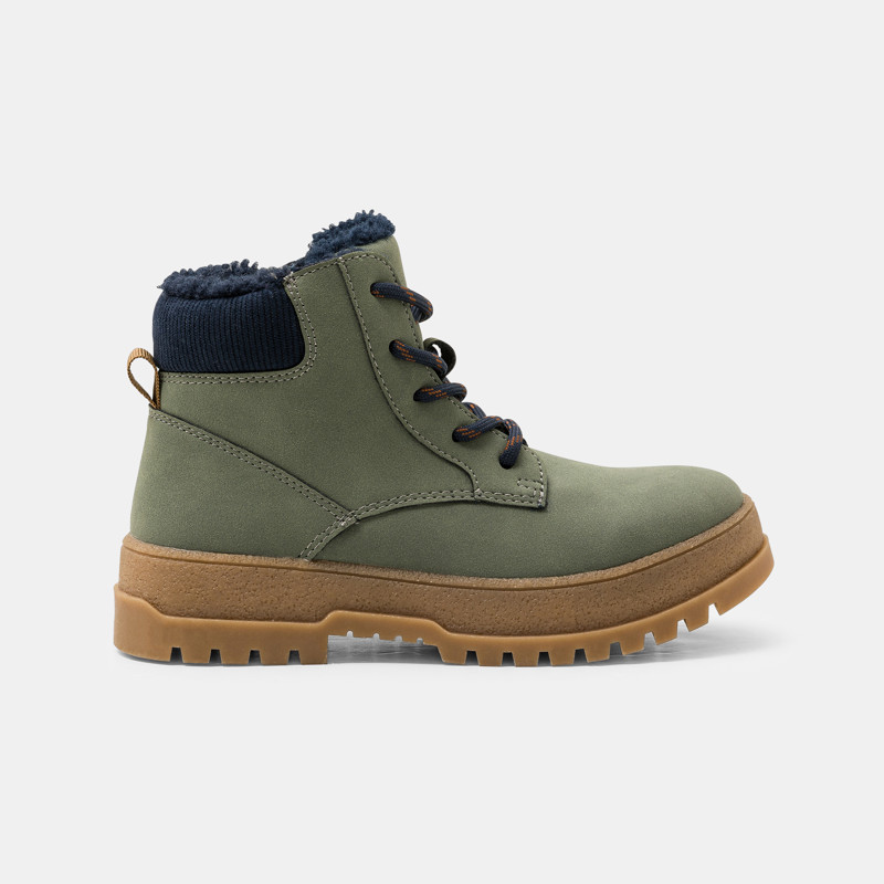 Hohe gefütterte Bergschuhe grün Jungen