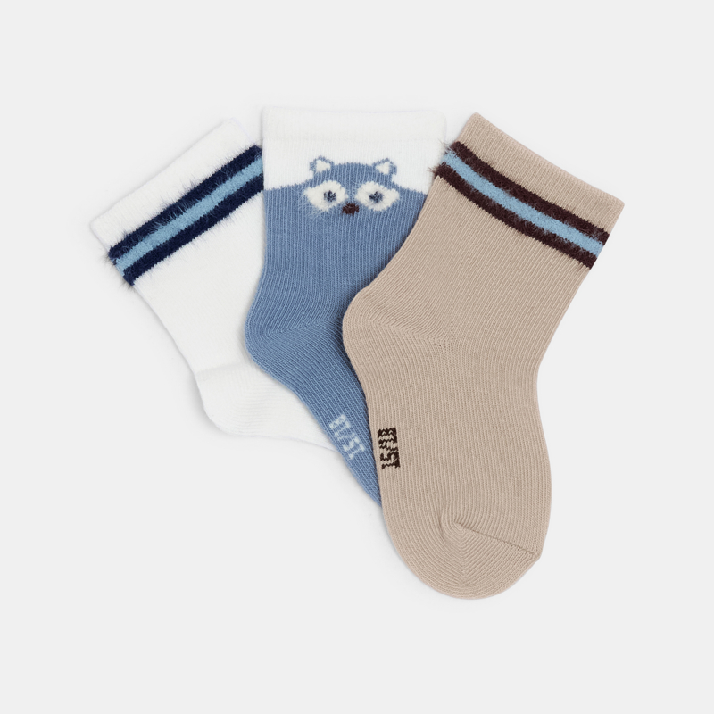 Verschiedene weiche Socken blau Kleinkind Junge (3er-Pack)