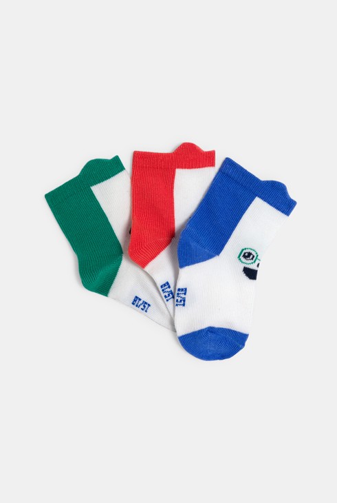 Calcetines caritas bebé niño (pack de 3) 1