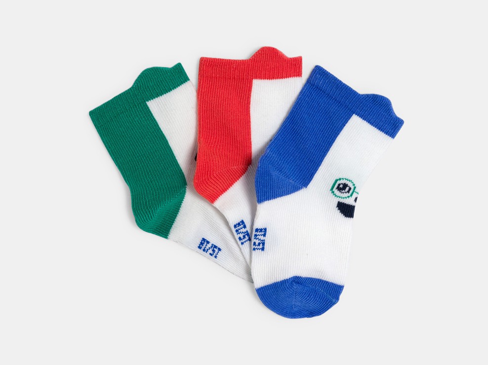 Socken mit Gesichtern Kleinkind Junge (3er-Pack) 1