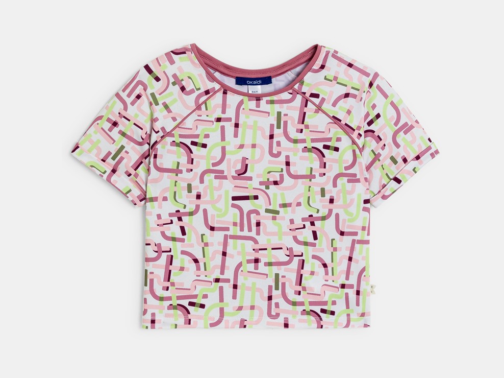 T-shirt met kleurrijke motiefjes voor meisjes 2