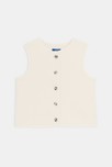 Veste sans manches beige fille