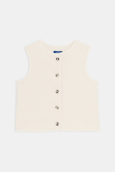 Bež jakna bez rukava za djevojčice 2