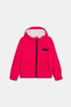 Coupe-vent déperlant à capuche rouge Fille