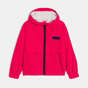 Wasserabweisende Windjacke in Rot mit Kapuze für Mädchen