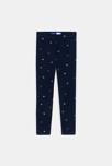 Legging papillon fille bleu