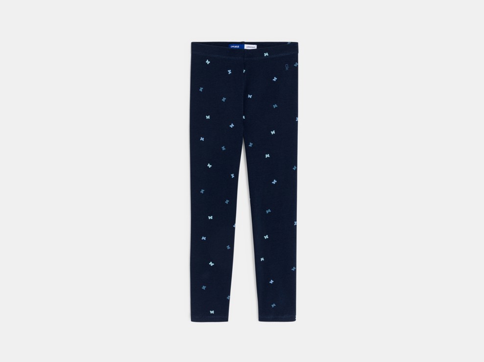 Legging papillon fille bleu 1