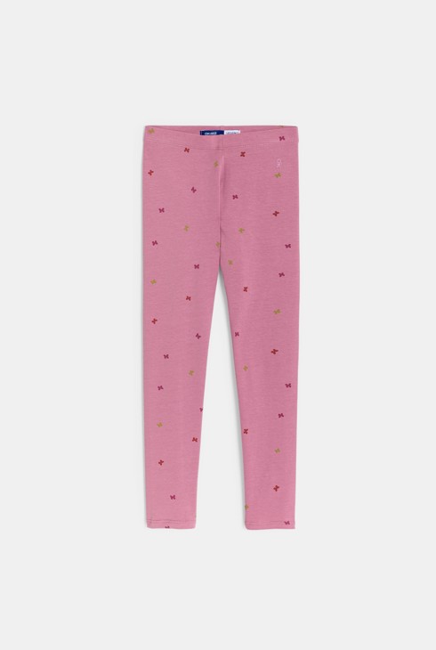 Legging largo motivo mariposa rosa niña 1