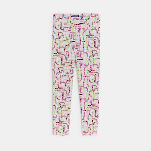 Legging fille motifs graphiques colorés