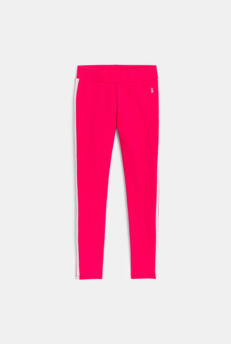 Legging long en jersey côtelé mauve Fille | Okaïdi & Obaïbi Legging long en jersey côtelé mauve Fille | Okaïdi & Obaïbi