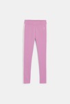 Legging à bandes vieux rose Fille