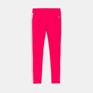 Legging à bandes rose Fille