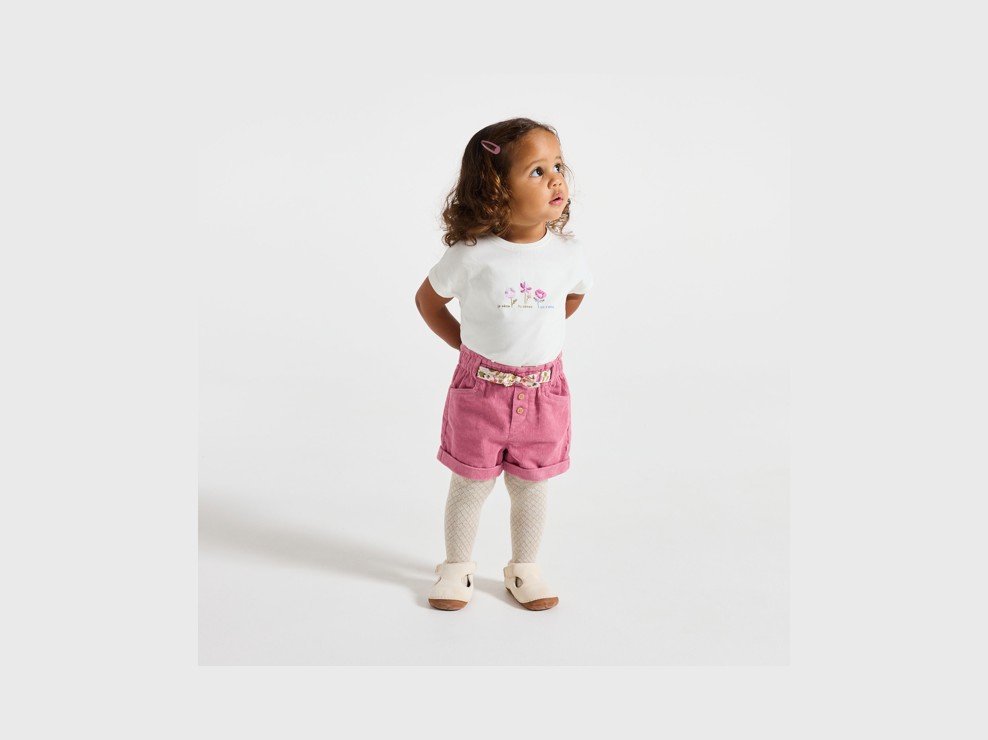 Short rosa pana bebé niña 1