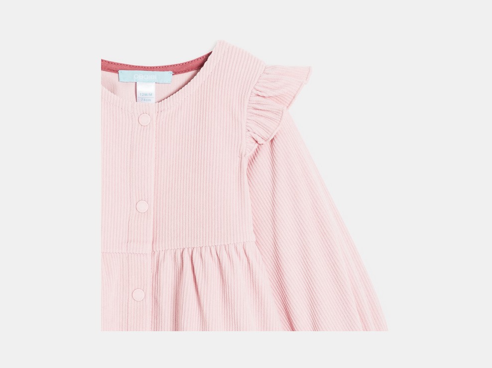 Vestit de pana rosa bebè nena 2