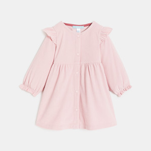 Kleid aus Cordstoff rosa Kleinkind Mädchen