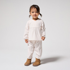 Set beige aus Samt Kleinkind Mädchen