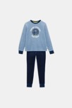 Pyjama 2 pièces en velours bleu Garçon