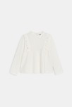 Blouse romantique volantée blanc Fille