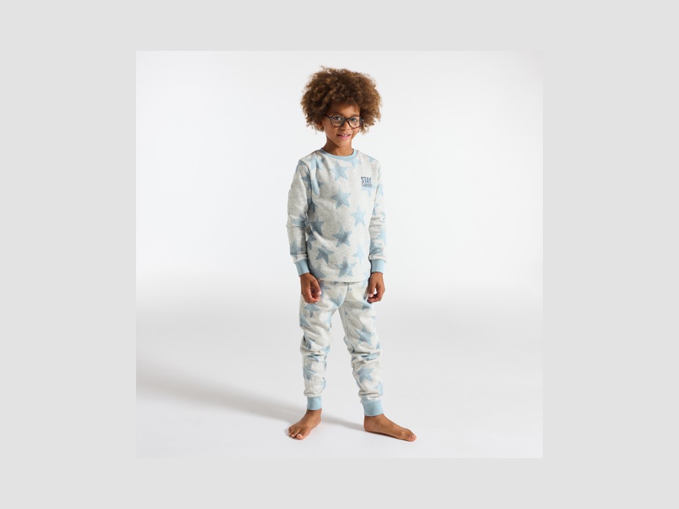 Pyjama étoilé 2 pièces gris Garçon 1